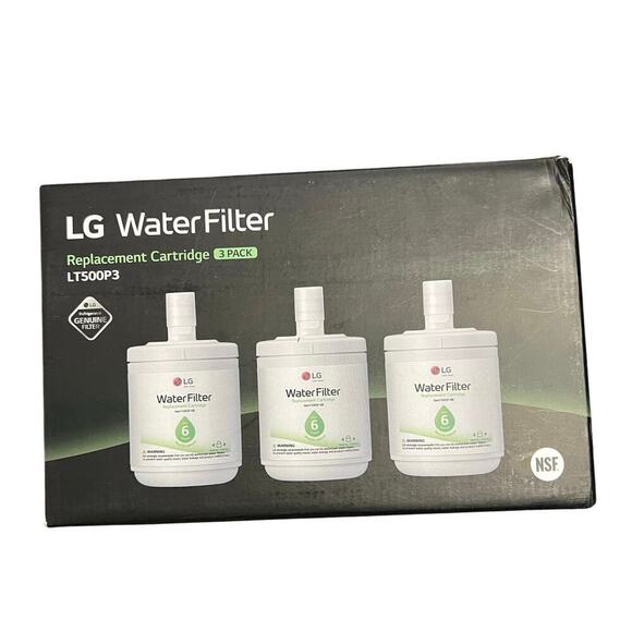 NEW LG LT500P3 Water Filter 3 (6 Month) Pack NIB Replacement Cartridge- 18 month - Picture 2 of 6